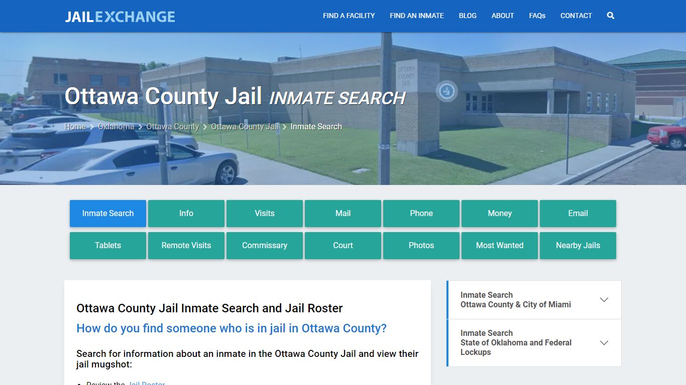 Inmate Search: Roster & Mugshots - Ottawa County Jail, OK
